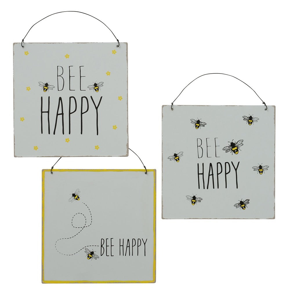 Blechschild Bee Happy
