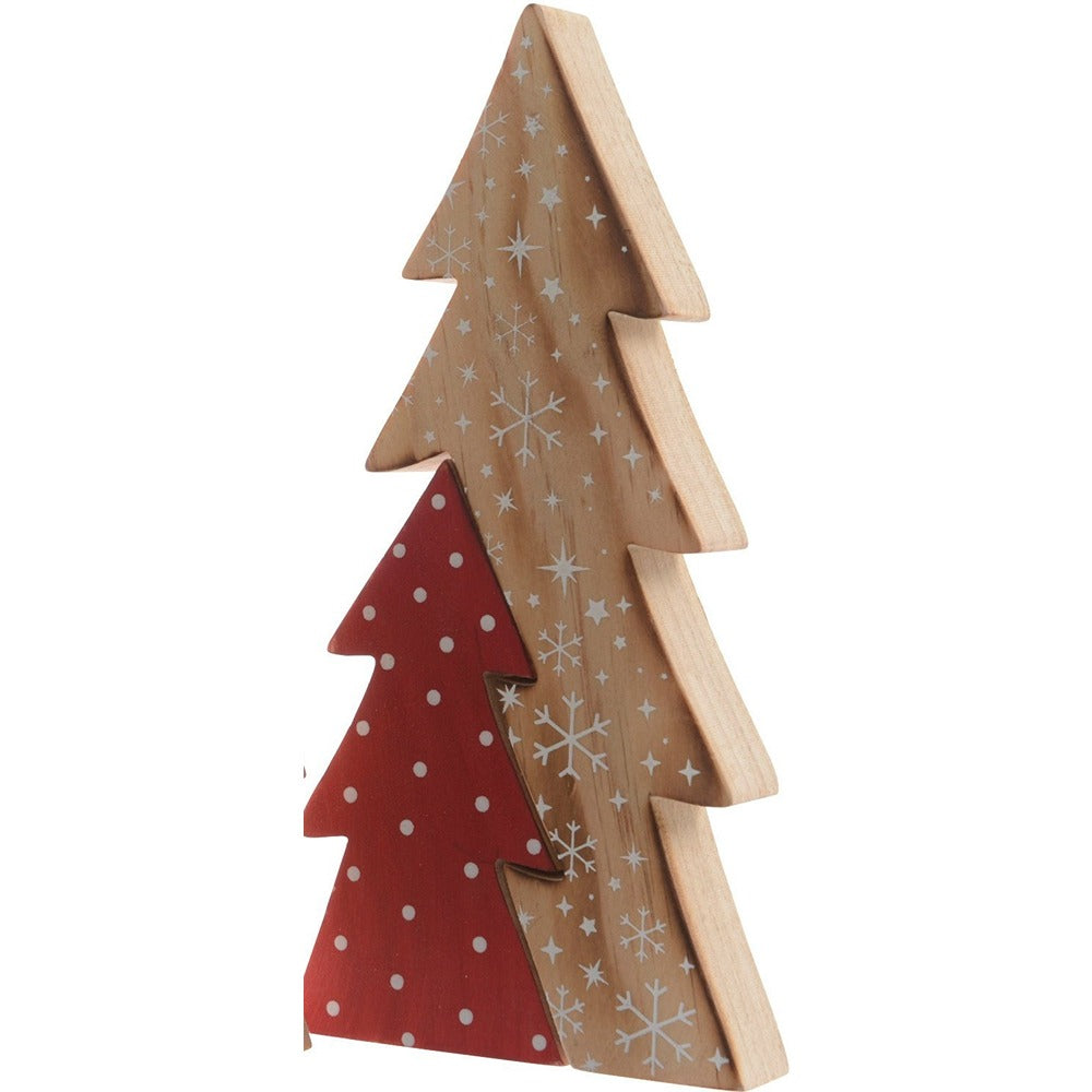 Holztanne Rot / Beige