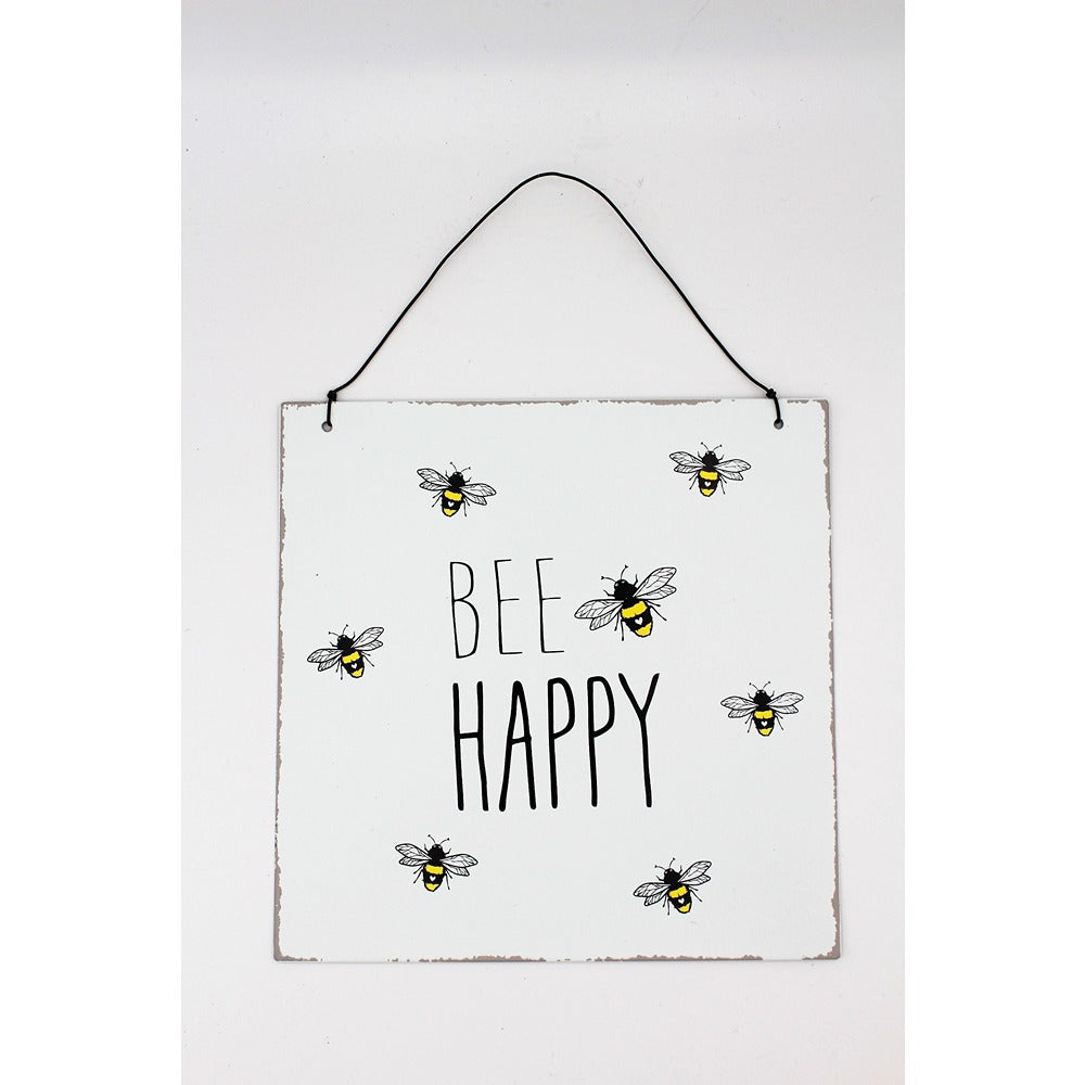 Blechschild Bee Happy