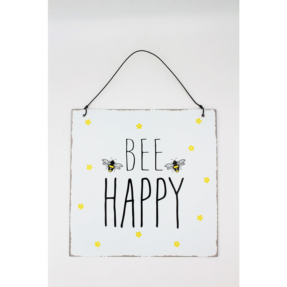 Blechschild Bee Happy