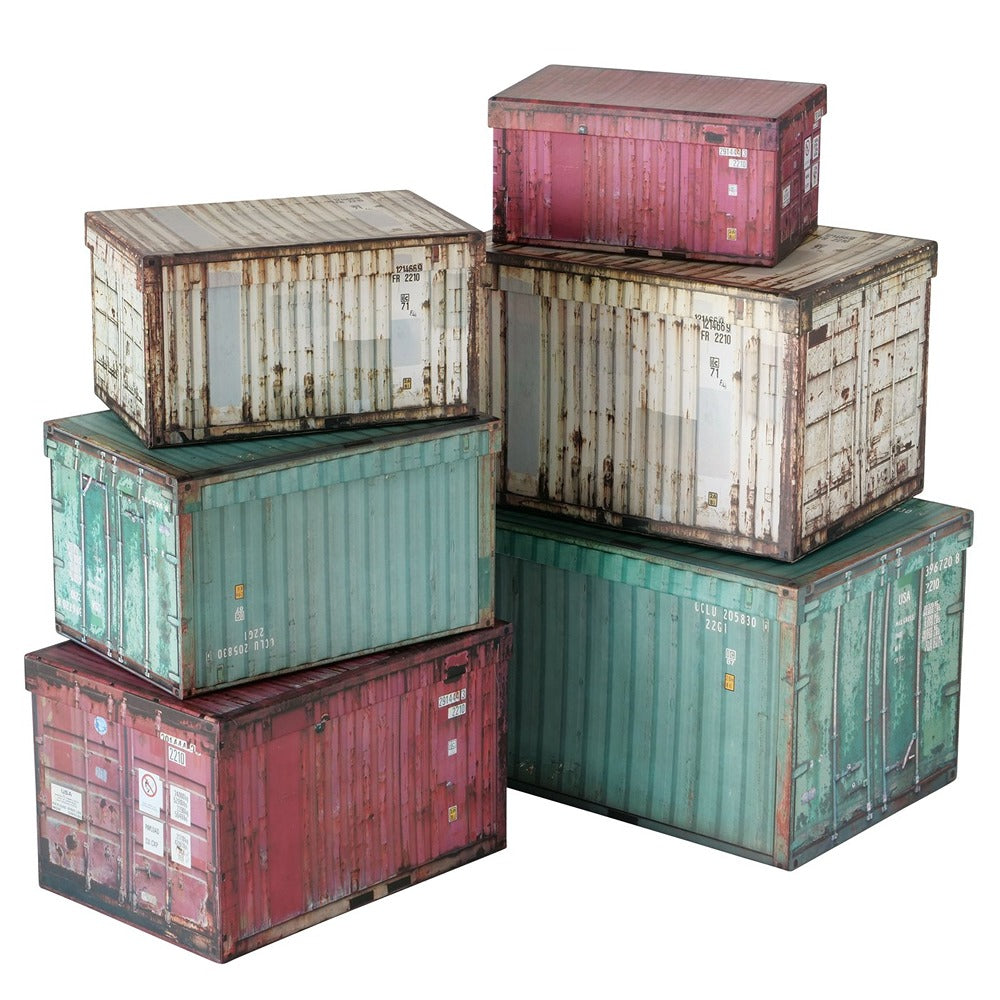 Containerboxen-Set, 6-teilig