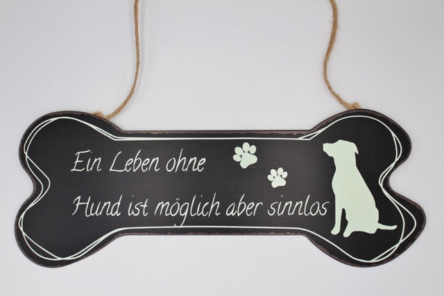 Blechschild Hund